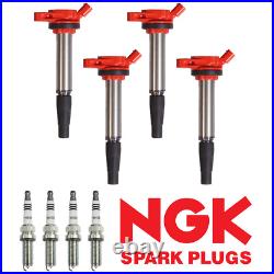 4 Energy Ignition Coil & NGK Iridium Spark Plug for 10-15 Toyota Prius UF596