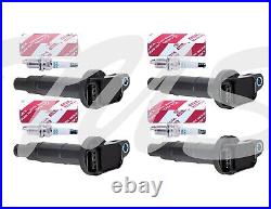 4 Ignition Coil + 4 Genuine Toyota Spark Plug fit 2007 Toyota Camry 2.4L L4