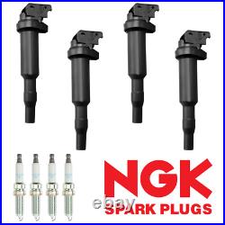 4 Ignition Coil & NGK Iridium Spark Plug for BMW 228i 320i 328i 428i 528i UF592