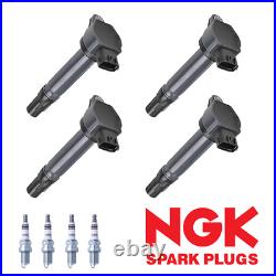 4 Ignition Coil & NGK Iridium Spark Plugs for 11-17 Mitsubishi Lancer 2.0L I4