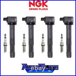 4x AEP Ignition Coil & NGK Spark Plug for Acura ILX TLX/ Honda Accord CR-V UF712