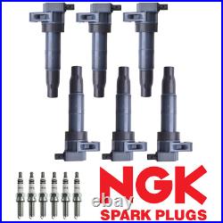 6 Ignition Coil & NGK Iridium Spark Plug for Hyundai Santa Fe Kia Sorento UF546