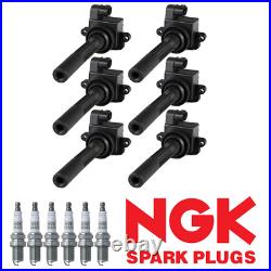 6 Ignition Coil & NGK Platinum Spark Plug For Isuzu Trooper VehiCROSS 3.5L UF245