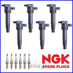 6 Ignition Coil & NGK Platinum Spark Plug for Kia Sorento Hyundai Santa Fe UF546