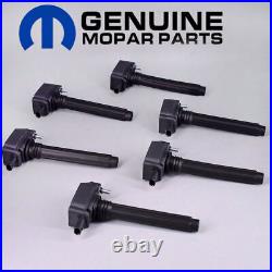 (6) OEM UF648 Ignition Coil & Spark Plug For MOPAR Chrysler Jeep Dodge Ram 3.6L