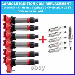 6 Pack Ignition Coil & Iridium Spark Plug For Cadillac GMC Chevrolet Buick UF569