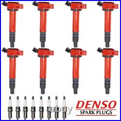 8 Energy Ignition Coil & 8 Denso Spark Plug for 2007-2016 Toyota Tundra 5.7L V8