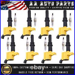 8 Heavy Duty Ignition Coil & Platinum Spark Plug For Ford F150 F250 FD508 DG511