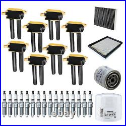 8 Heavy Duty Ignition Coil+ Spark Plug Tune Up Kits for Chrysler 300 UF504