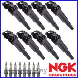 8 Ignition Coil Pack + 8 NGK Platinum Spark Plug For BMW 2004 2005 2006 x5 4.4i