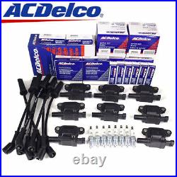 8 PACK Fit AcDelco UF413 Ignition Coil + 41-962 Spark Plug + 9748UU Wire GMC US