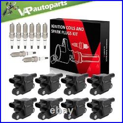 8 Square For 2014-19 Chevrolet Silverado 1500 6.2L V8 Ignition Coil & Spark Plug
