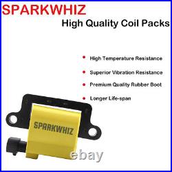 8 Square Ignition Coil+Spark Plug+Wire Set For Chevy Silverado 1500 GMC YUKON