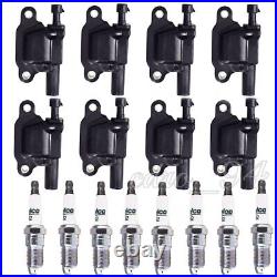 8Pcs 41-962 Spark Plugs&D510C UF413 Ignition Coils Set For Chevrolet GMC ACdelco