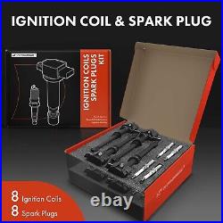 8x Ignition Coil & IRIDIUM Spark Plug Kit for Land Rover Range Rover Jaguar XFR