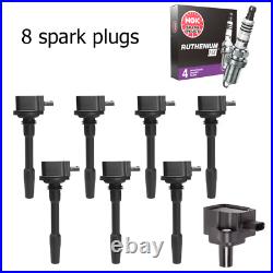 8x Ignition Coil & NGK Ruthenium Spark Plug for Ford Mustang F150 UF835 UF869