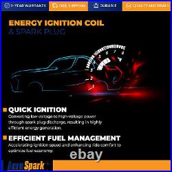 Energy Ignition Coil & 8 Motorcraft Platinum Spark Plug & Wireset for Ford FD487