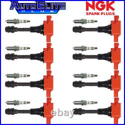 Fit 07-16 Infiniti Nissan V8 Hi Voltage Ignition Coil & NGK Iridium Spark Plug