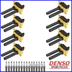 Heavy Duty Ignition Coil & Denso Platinum Spark Plug For RAM 2500 3500 6.4L V8