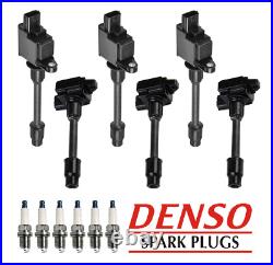 Ignition Coil & Denso Spark Plug for 2000-2001 Nissan Maxima 3.0L V6 UF348 UF332