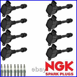Ignition Coil & NGK Iridium Spark Plug For 2004-2007 Nissan Titan 5.6L UF510