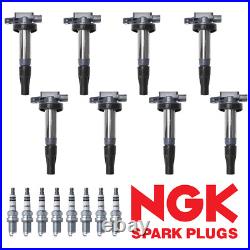 Ignition Coil & NGK Iridium Spark Plug for Jaguar XF XJ8 XJR XK8 4.2L V8 UF519