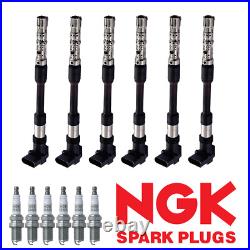 Ignition Coil & NGK Platinum Spark Plug For 2001-2003 Volkswagen EuroVan 2.8L V6