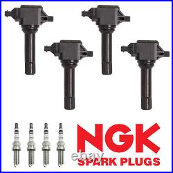 Set of 4 Ignition Coil & NGK Iridium Spark Plug for 14-16 Subaru Forester UF724