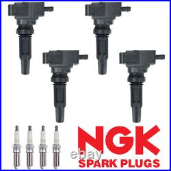 Set of 4 Ignition Coil & NGK Platinum Spark Plug for 19-20 Ford Edge UF855