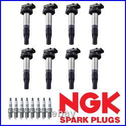 Set of 8 Ignition Coil & NGK Platinum Spark Plug For 2009 Jaguar Super V8 4.2L